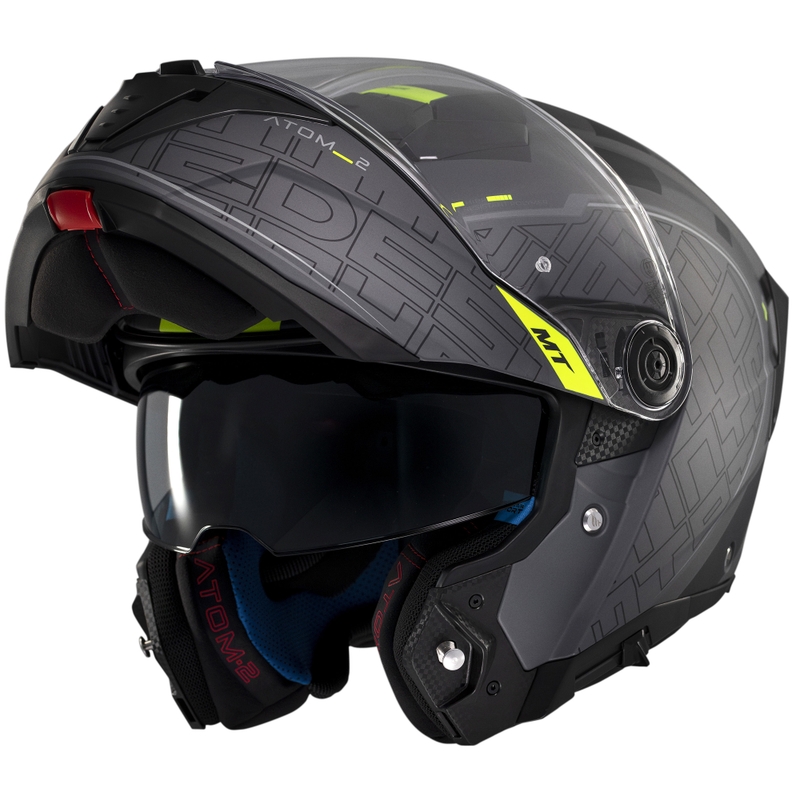 Kask motocyklowy składany MT Atom 2 SV Destiny matowo-czarno-szary
