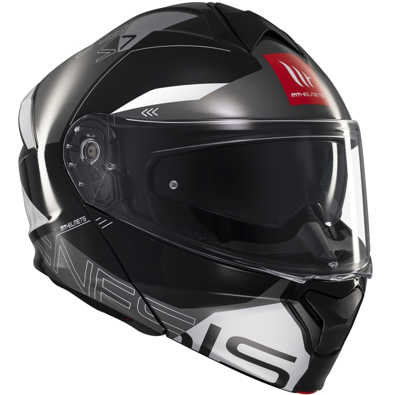 Modułowy kask motocyklowy MT Genesis SV Atempo czarno-szary