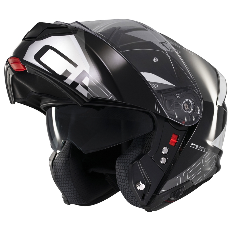 Modułowy kask motocyklowy MT Genesis SV Atempo czarno-szary
