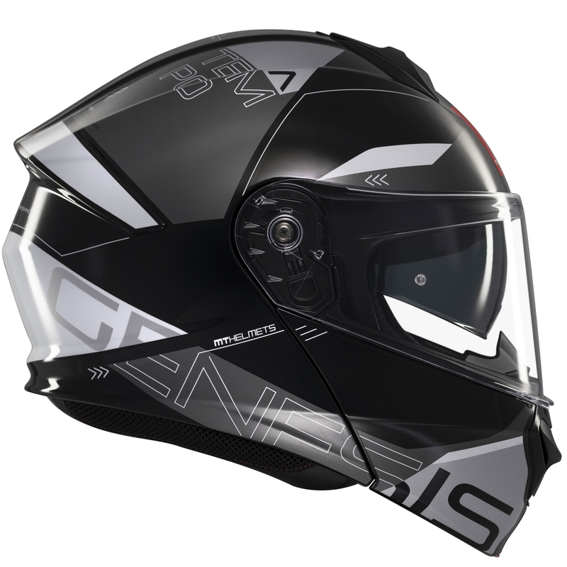 Modułowy kask motocyklowy MT Genesis SV Atempo czarno-szary