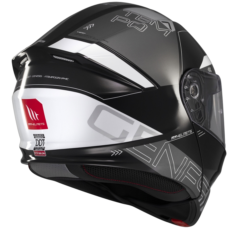 Modułowy kask motocyklowy MT Genesis SV Atempo czarno-szary