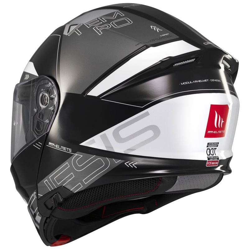 Modułowy kask motocyklowy MT Genesis SV Atempo czarno-szary
