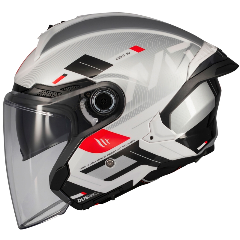 Kask motocyklowy otwarty MT Cosmo SV Silence biało-szary