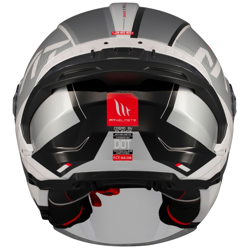 Kask motocyklowy otwarty MT Cosmo SV Silence biało-szary