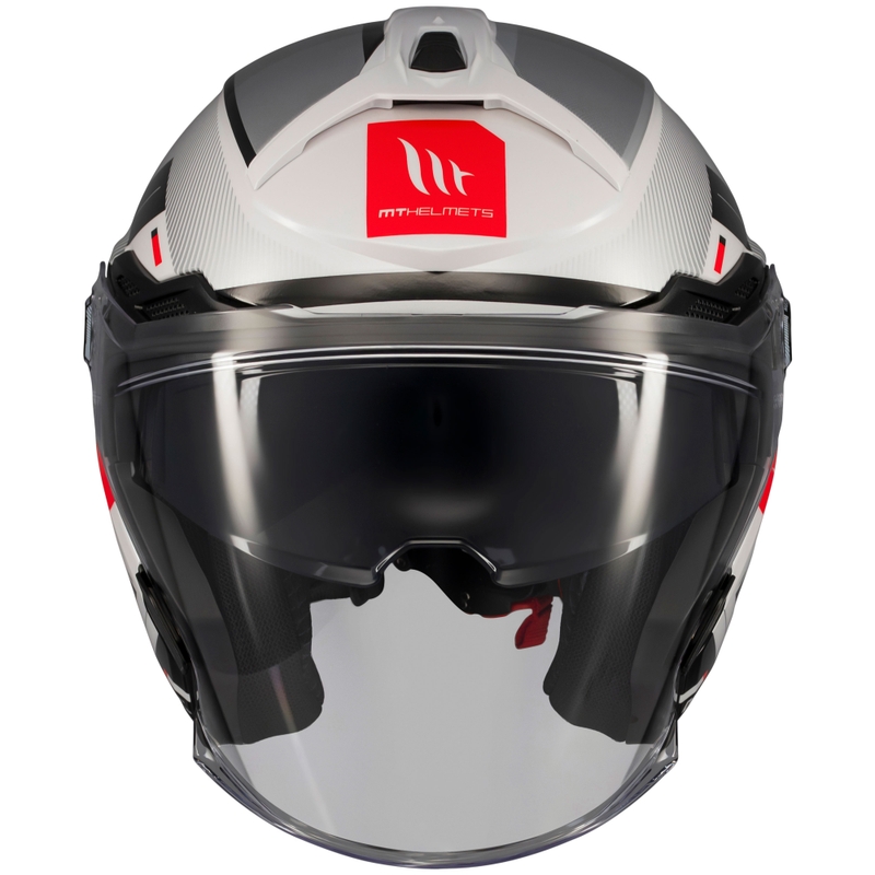 Kask motocyklowy otwarty MT Cosmo SV Silence biało-szary