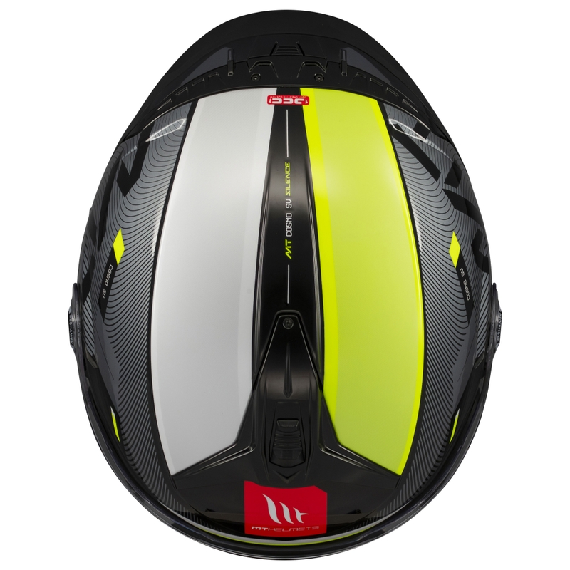 Kask motocyklowy otwarty MT Cosmo SV Silence czarno-fluo żółty