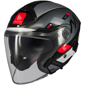 Kask motocyklowy otwarty MT Cosmo SV Silence czarno-szaro-biały