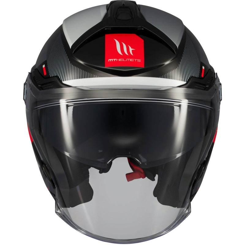 Kask motocyklowy otwarty MT Cosmo SV Silence czarno-szaro-biały