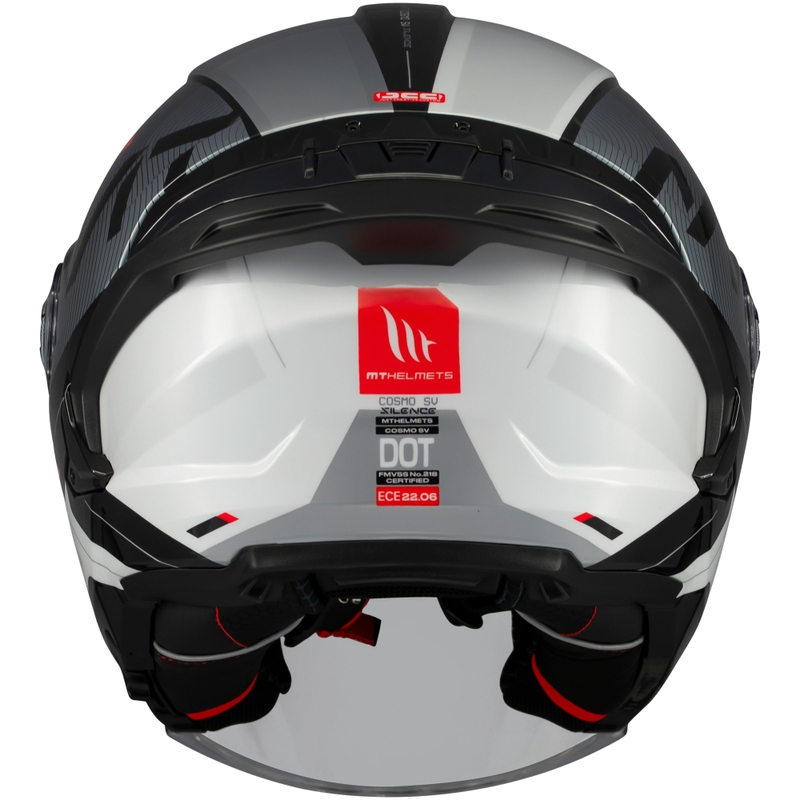 Kask motocyklowy otwarty MT Cosmo SV Silence czarno-szaro-biały