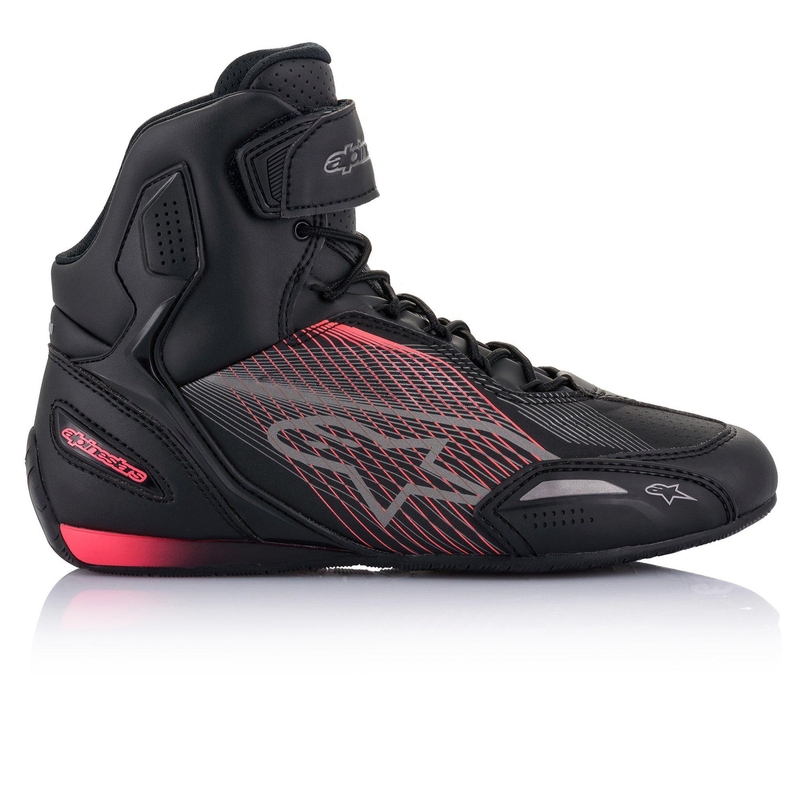 Buty motocyklowe damskie Alpinestars Stella Faster 3 czarno-srebrno-różowe