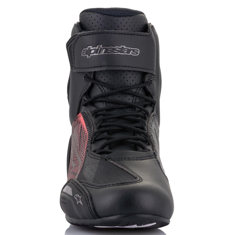Buty motocyklowe damskie Alpinestars Stella Faster 3 czarno-srebrno-różowe