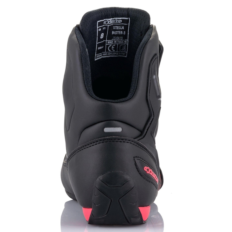 Buty motocyklowe damskie Alpinestars Stella Faster 3 czarno-srebrno-różowe