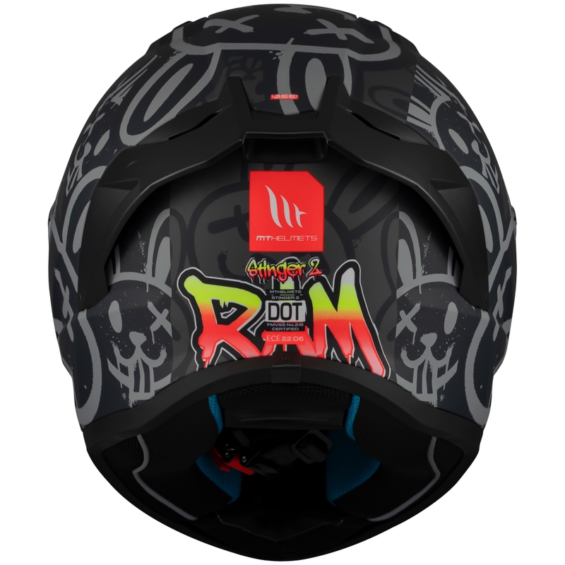 Kask motocyklowy integralny MT Stinger 2 RAM F1 czarno-szary
