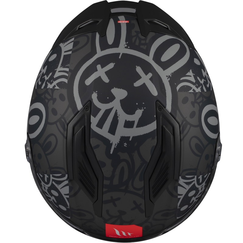 Kask motocyklowy integralny MT Stinger 2 RAM F1 czarno-szary