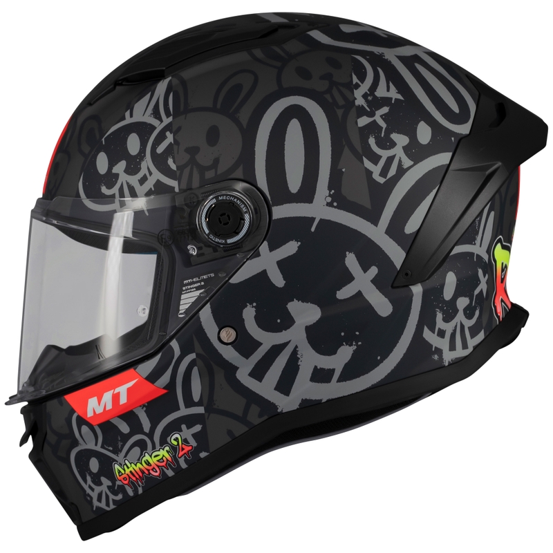 Kask motocyklowy integralny MT Stinger 2 RAM F1 czarno-szary