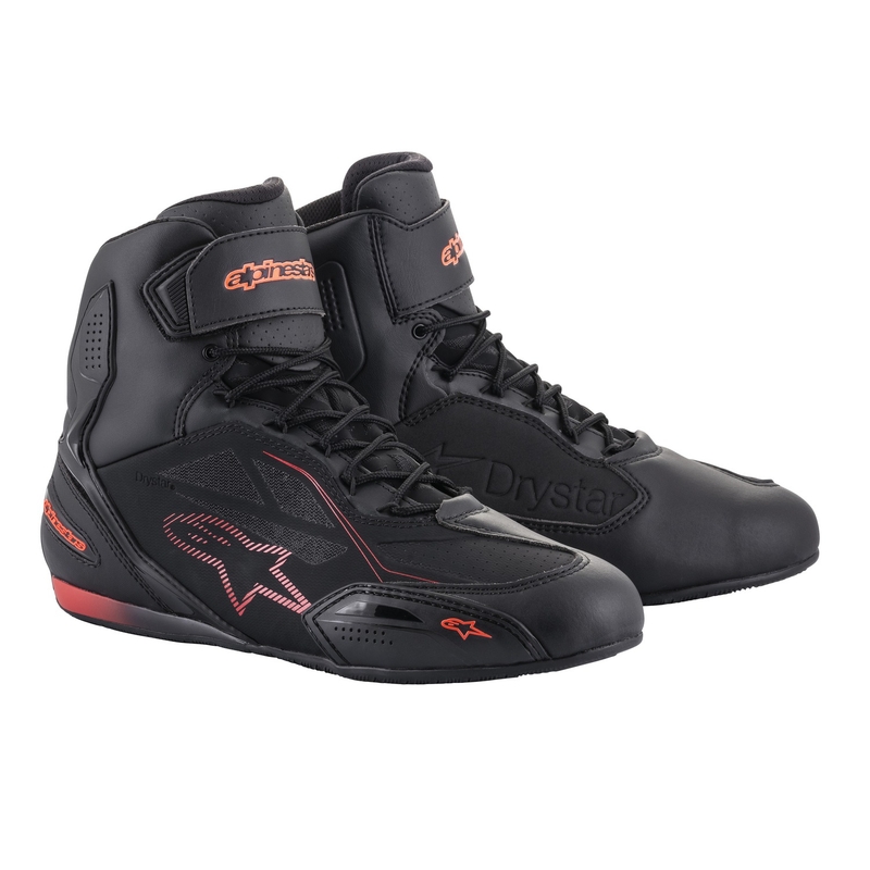 Buty motocyklowe Alpinestars Faster 3 Drystar czarno-fluo czerwone