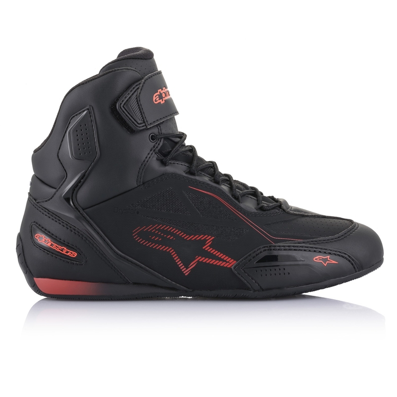 Buty motocyklowe Alpinestars Faster 3 Drystar czarno-fluo czerwone