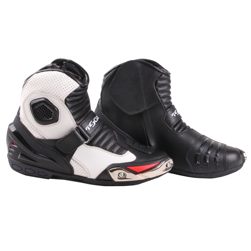 Tschul Speedy czarno-biało-czerwone buty motocyklowe outlet. wyprzedaż