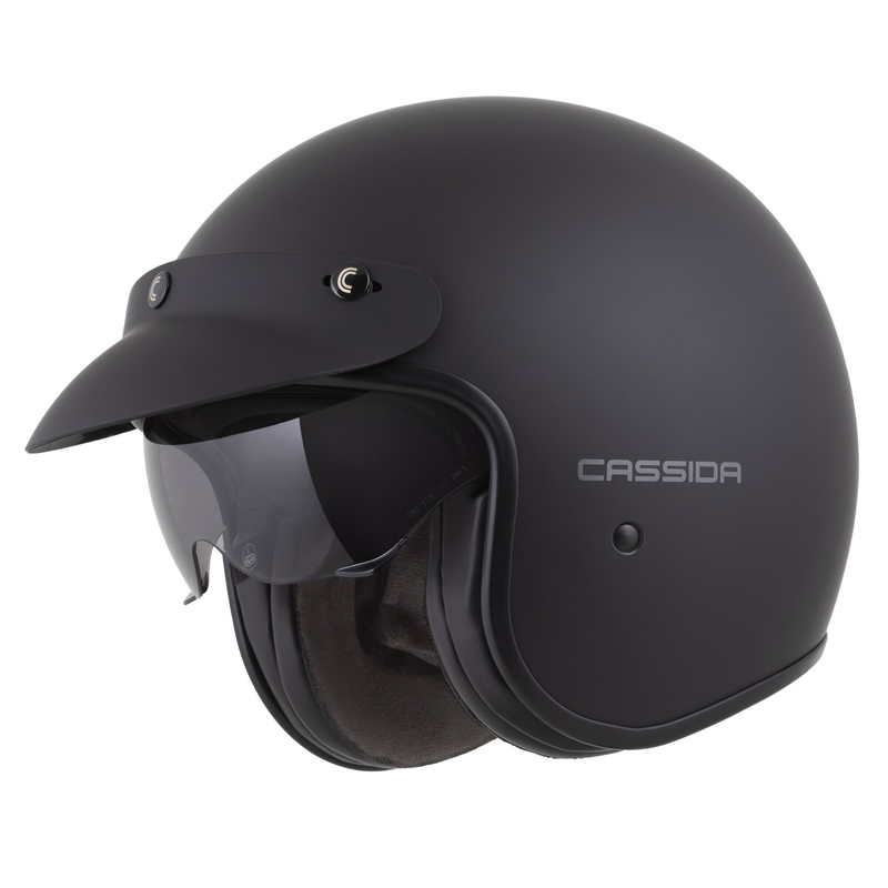 Kask motocyklowy Cassida Oxygen 2.0 Solid Open Face Matowy czarny-ciemnoszary