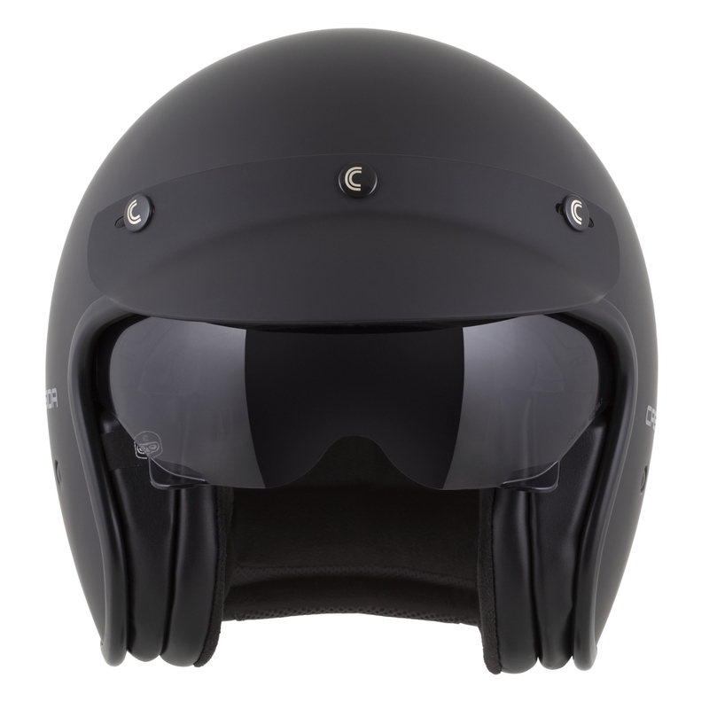 Kask motocyklowy Cassida Oxygen 2.0 Solid Open Face Matowy czarny-ciemnoszary