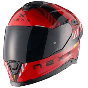 NEXX Y.100R Fade kask motocyklowy integralny czerwono-czarny