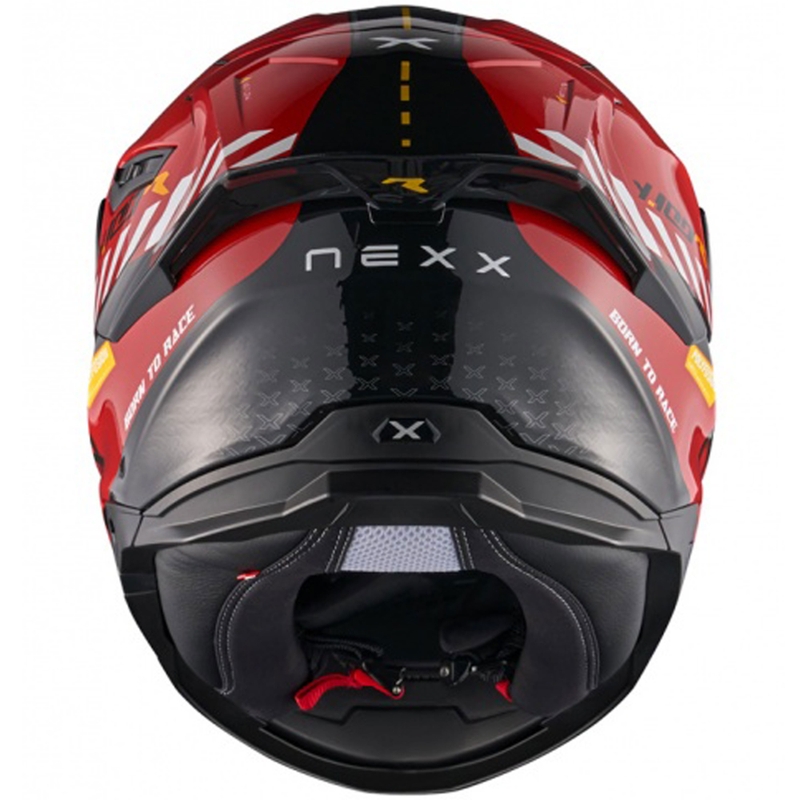 NEXX Y.100R Fade kask motocyklowy integralny czerwono-czarny