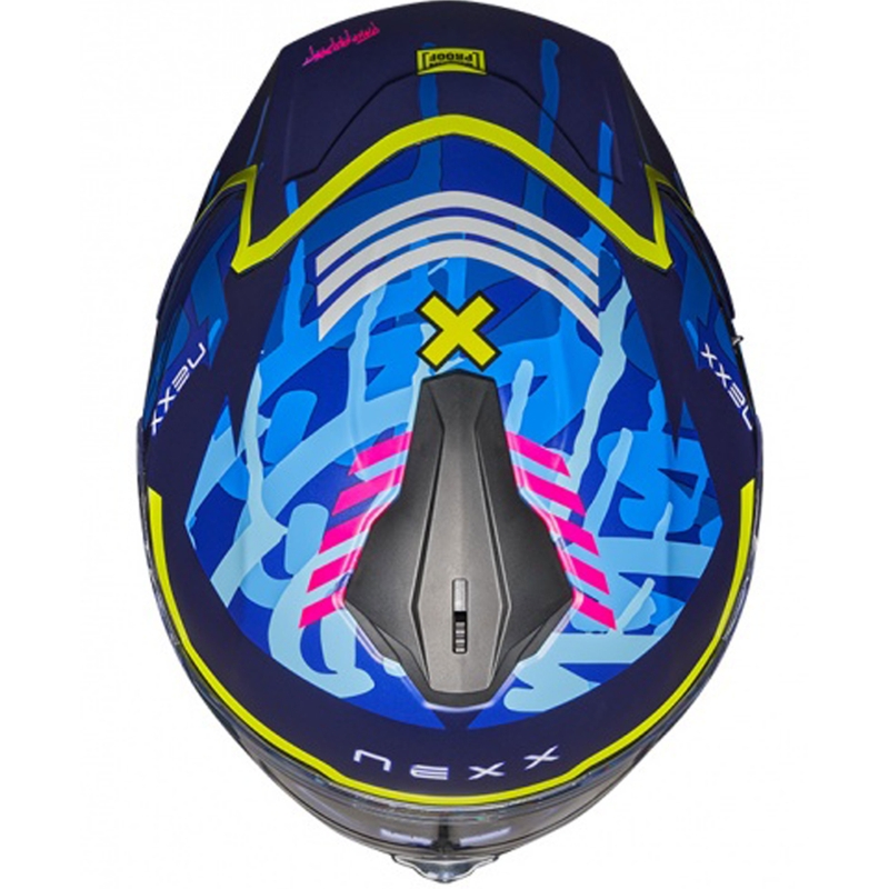 Integralny kask motocyklowy Nexx Y.100R Urbangram ciemnoniebieski