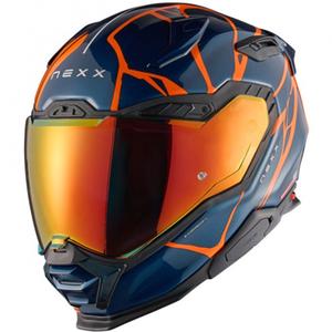 Nexx X.WST3 B-Side kask motocyklowy integralny niebiesko-pomarańczowy