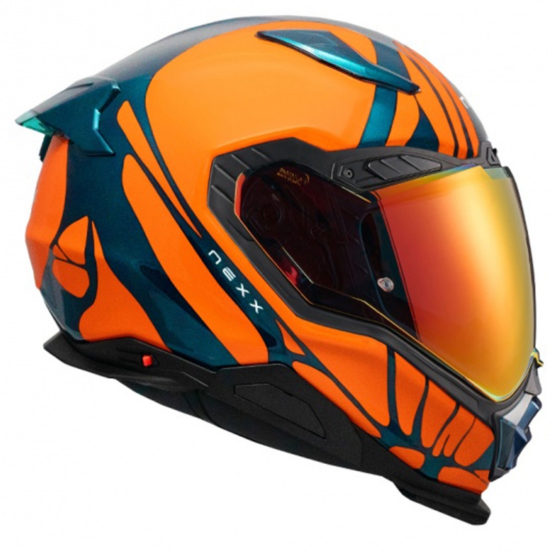 Nexx X.WST3 B-Side kask motocyklowy integralny niebiesko-pomarańczowy