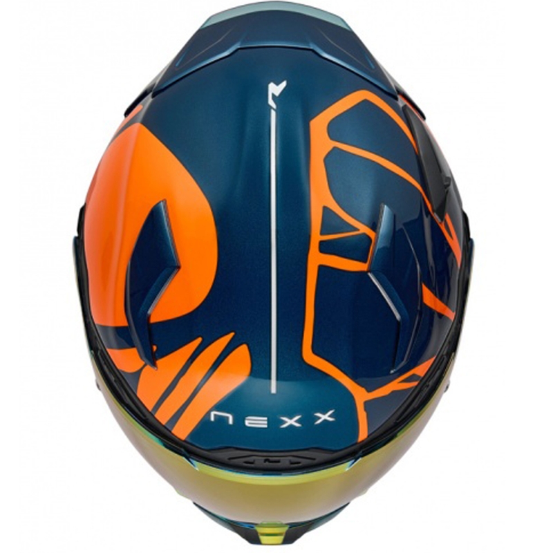 Nexx X.WST3 B-Side kask motocyklowy integralny niebiesko-pomarańczowy