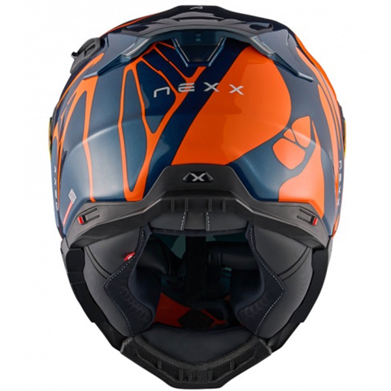 Nexx X.WST3 B-Side kask motocyklowy integralny niebiesko-pomarańczowy