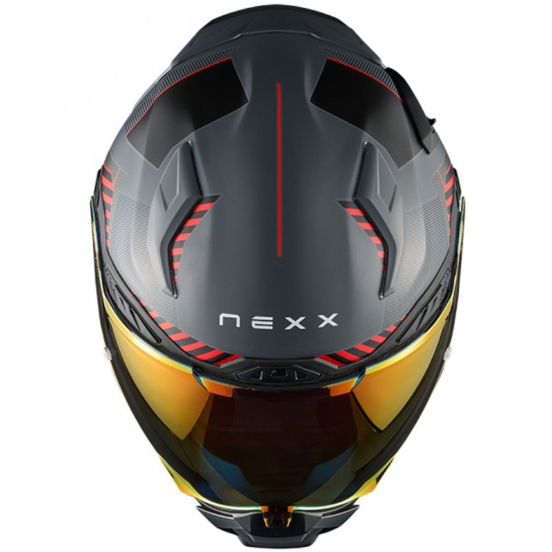 Zintegrowany kask motocyklowy Nexx X.WST3 Fluence szaro-czerwony wyprzedaż