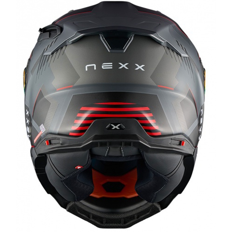 Zintegrowany kask motocyklowy Nexx X.WST3 Fluence szaro-czerwony wyprzedaż