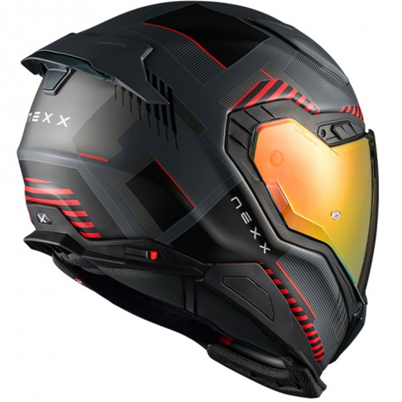 Zintegrowany kask motocyklowy Nexx X.WST3 Fluence szaro-czerwony wyprzedaż