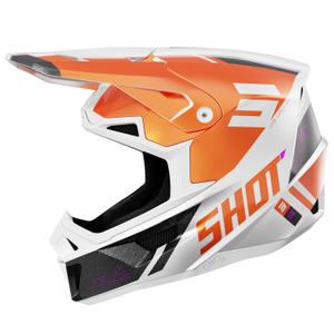 Kask motocrossowy Shot Lite Ultra perłowo pomarańczowy
