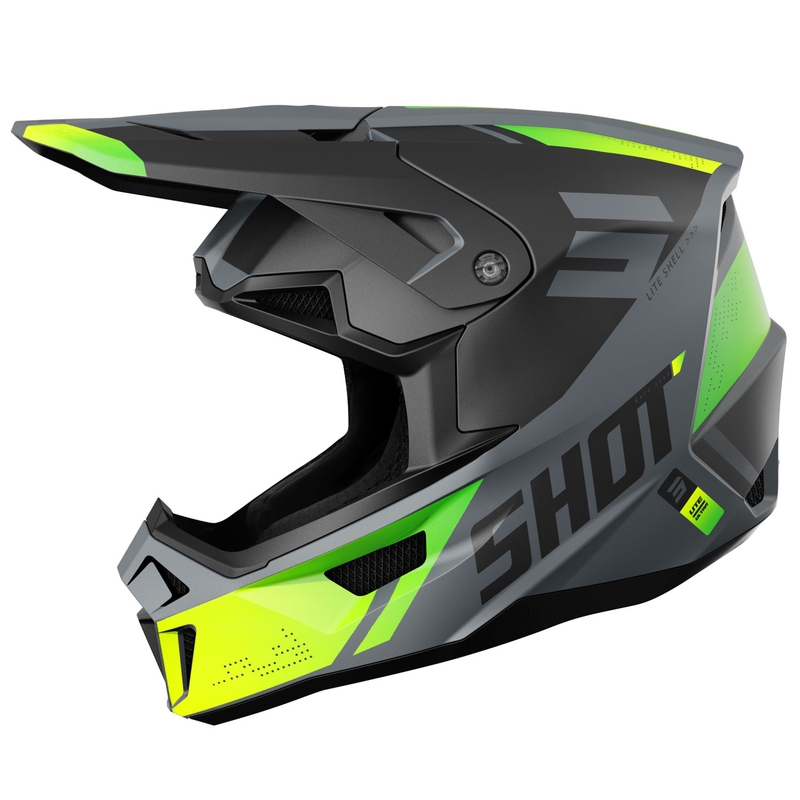 Kask motocrossowy Shot Lite Ultra matowy, fluo żółty