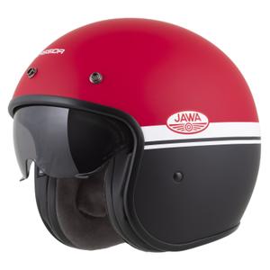 Kask motocyklowy otwarty Cassida Oxygen 2.0 Jawa OHC matowy czerwono-czarno-biały