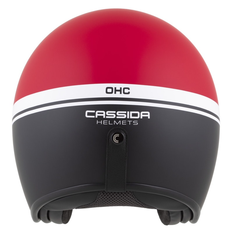 Kask motocyklowy otwarty Cassida Oxygen 2.0 Jawa OHC matowy czerwono-czarno-biały