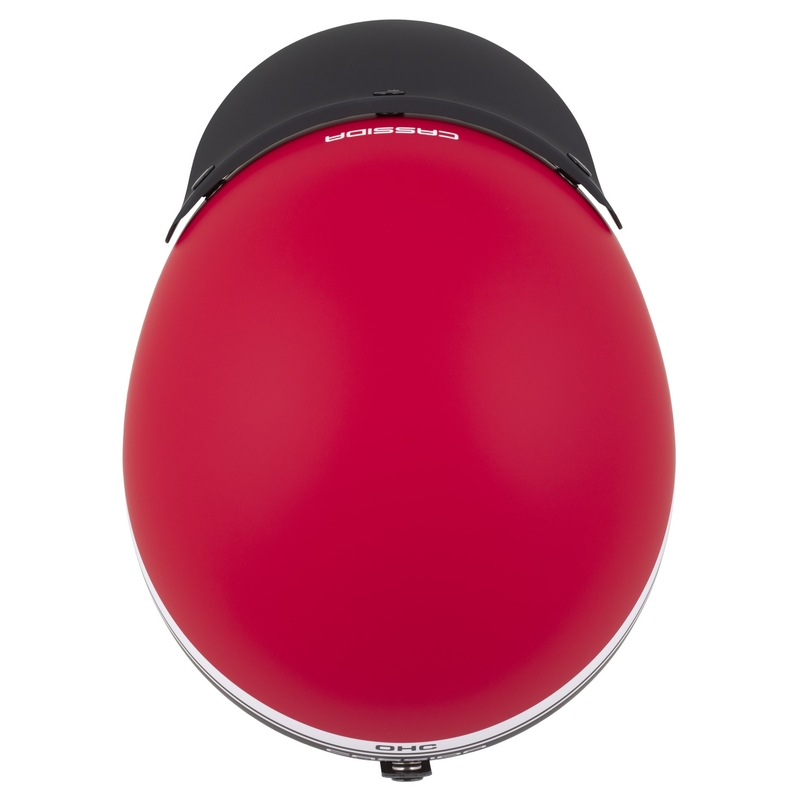 Kask motocyklowy otwarty Cassida Oxygen 2.0 Jawa OHC matowy czerwono-czarno-biały