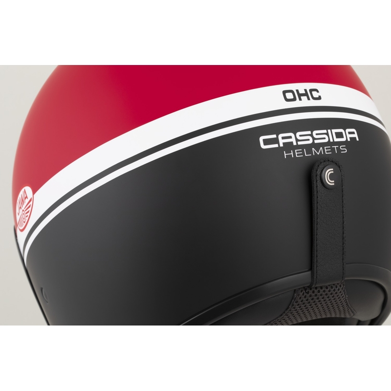 Kask motocyklowy otwarty Cassida Oxygen 2.0 Jawa OHC matowy czerwono-czarno-biały