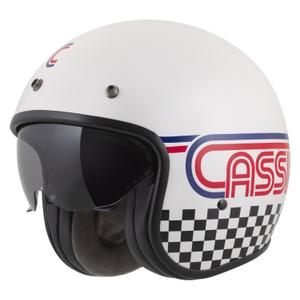Cassida Oxygen 2.0 Rondo kask motocyklowy otwarty perłowo-biało-czerwono-niebiesko-czarny