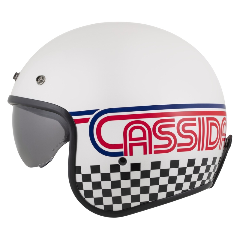 Cassida Oxygen 2.0 Rondo kask motocyklowy otwarty perłowo-biało-czerwono-niebiesko-czarny