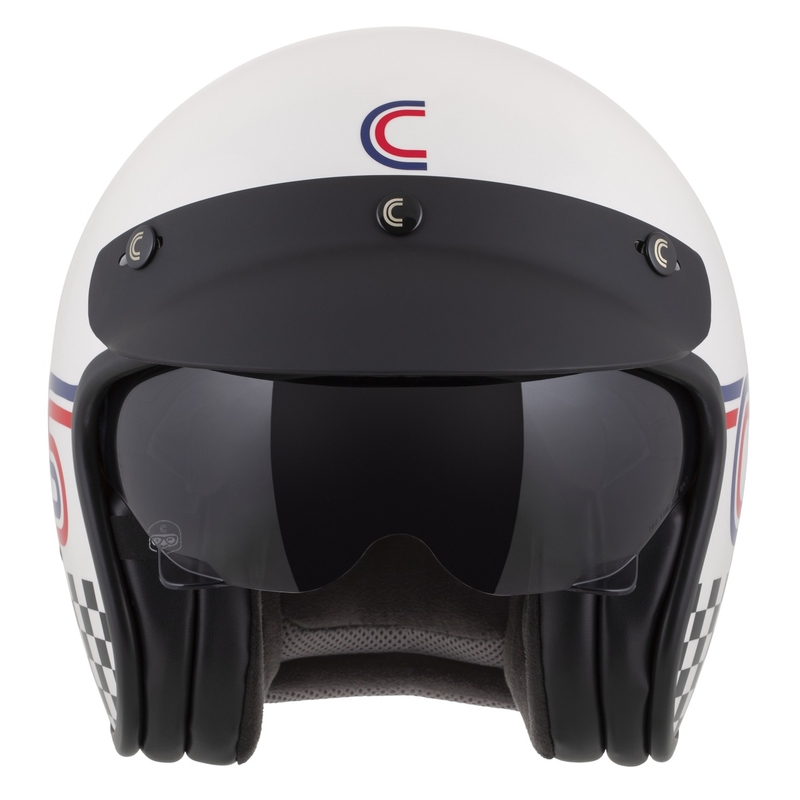 Cassida Oxygen 2.0 Rondo kask motocyklowy otwarty perłowo-biało-czerwono-niebiesko-czarny