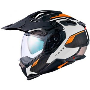 Kask enduro Nexx X.WED3 Keyo biało-pomarańczowy