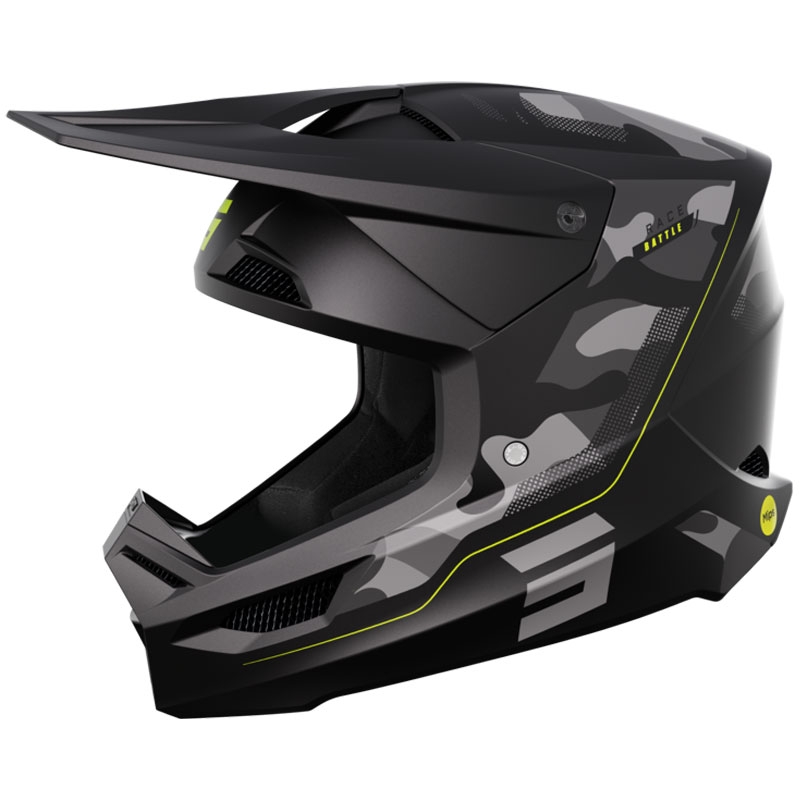 Wyprzedaż kasku motocrossowego Shot Race Battle Fluo Yellow Matte