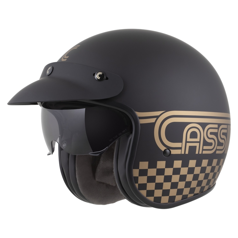 Cassida Oxygen 2.0 Rondo kask motocyklowy otwarty matowy czarno-złoty