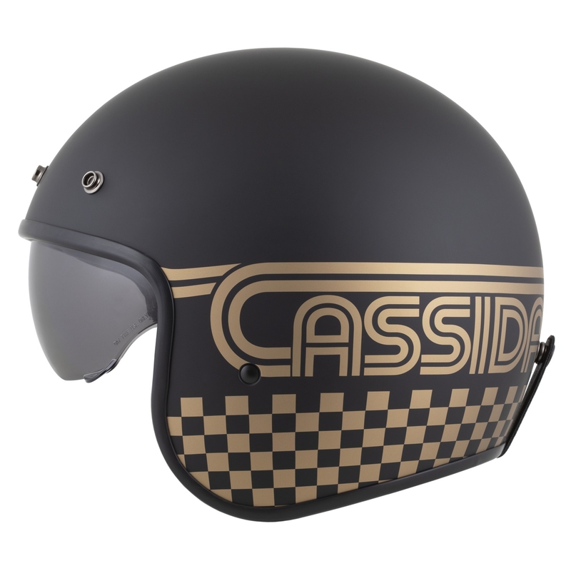 Cassida Oxygen 2.0 Rondo kask motocyklowy otwarty matowy czarno-złoty