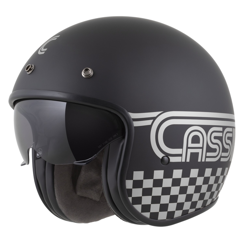 Cassida Oxygen 2.0 Rondo kask motocyklowy otwarty matowy czarno-srebrny