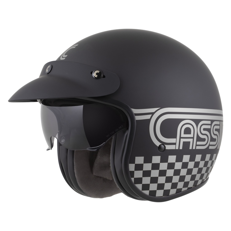 Cassida Oxygen 2.0 Rondo kask motocyklowy otwarty matowy czarno-srebrny