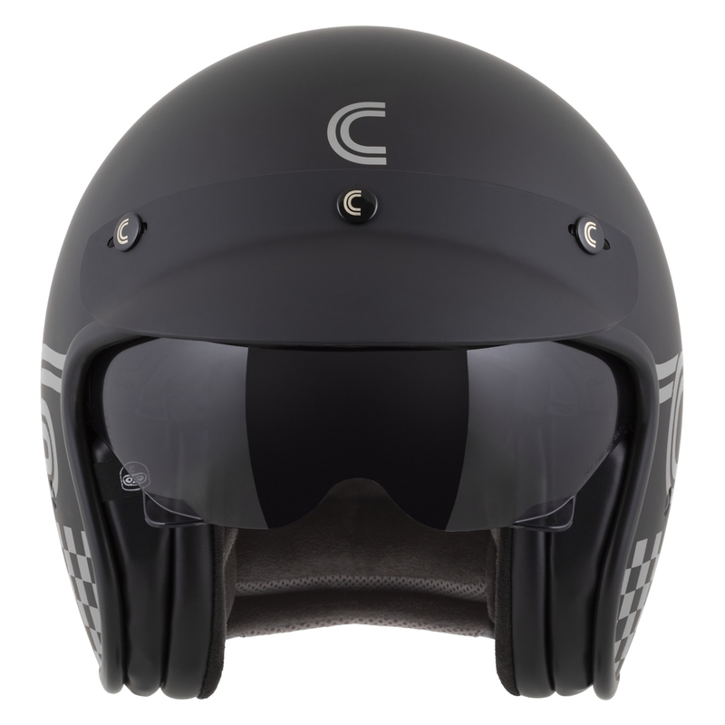 Cassida Oxygen 2.0 Rondo kask motocyklowy otwarty matowy czarno-srebrny